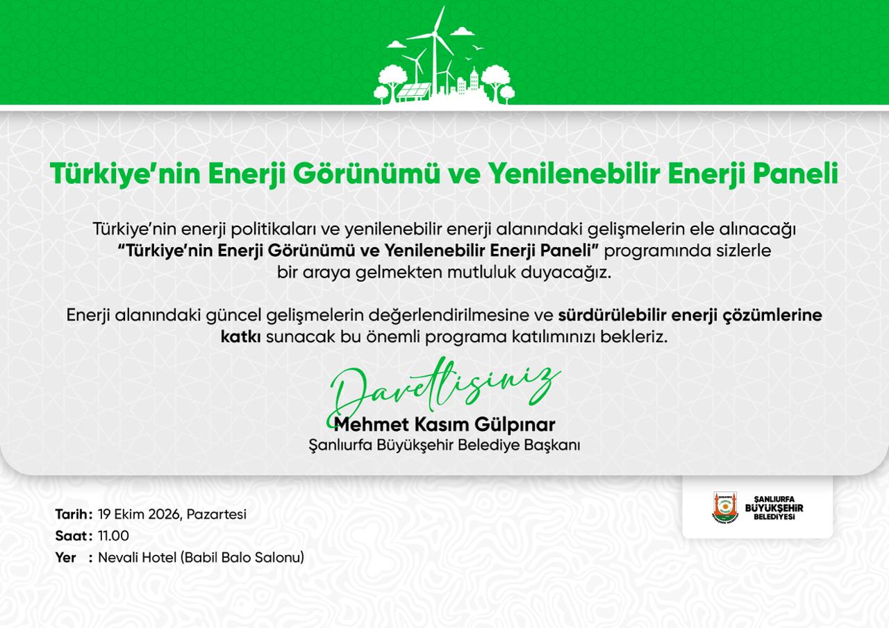 GAPYENEV, “Türkiye’nin Enerji Görünümü ve Yenilenebilir Enerji Paneli”nde Temsil Edildi